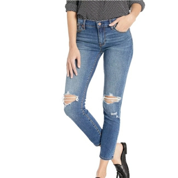 NWT HUDSON DISTRESSED 👖 JEANS STRETCH SKINNY CROPPED. 29 $215 - Picture 1 of 8
